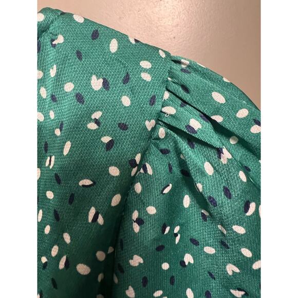 Princess Polly Melvin Green Polka Dot Top - Size 2 - Picture 9 of 9